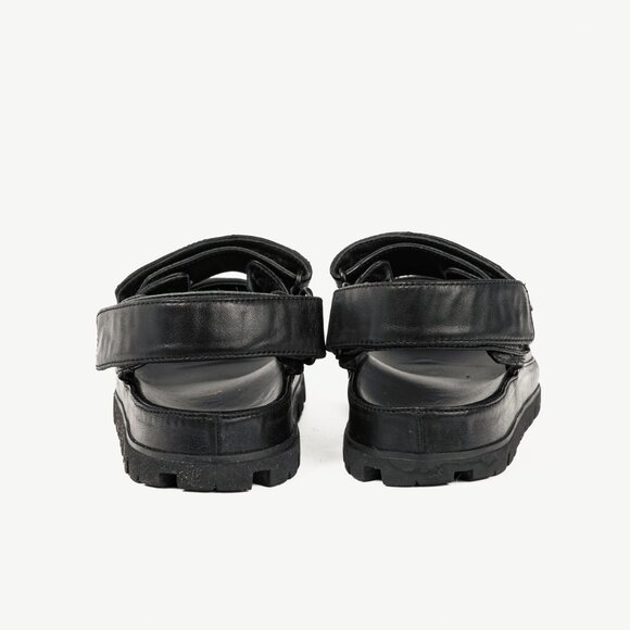 Prada Black Quilted Lamb Leather Sandals - Picture 4 of 12